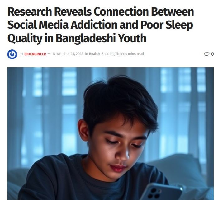 সোশ্যাল মিডিয়া আসক্তি কমাচ্ছে ঘুমের মান, বাংলাদেশি তরুণদের নিয়ে নেচার অ্যান্ড সায়েন্স অব স্লিপ এর নতুন গবেষণা